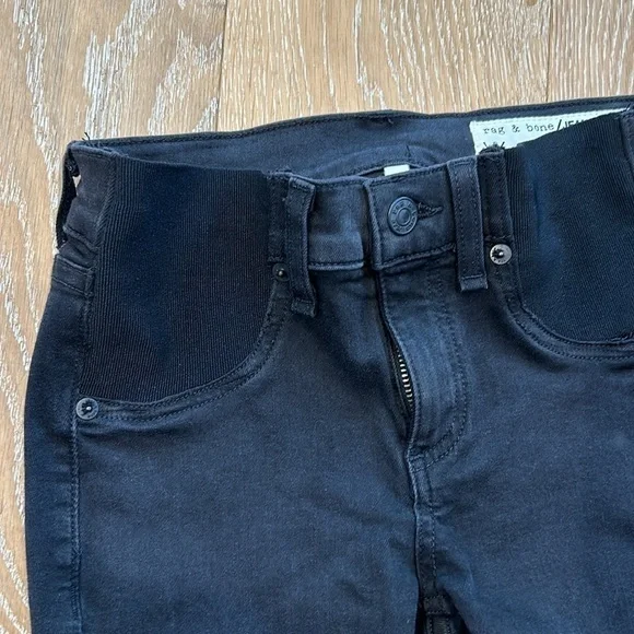 Rag & bone Distressed Black Legging Skinny Jeans - Picture 7 of 12